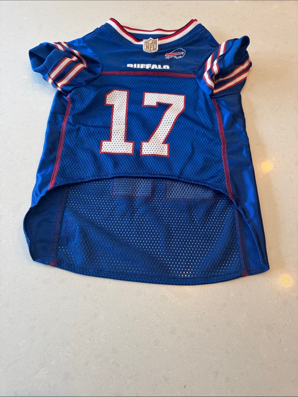Buffalo Blue #17 Dog Football Jersey Josh Allen